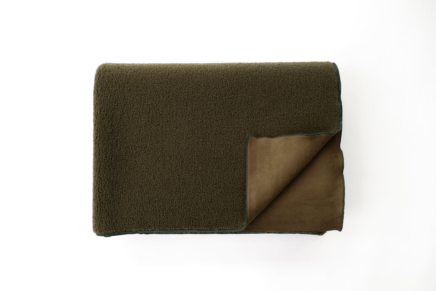 Mason Bee Velvet Throw Olive Green