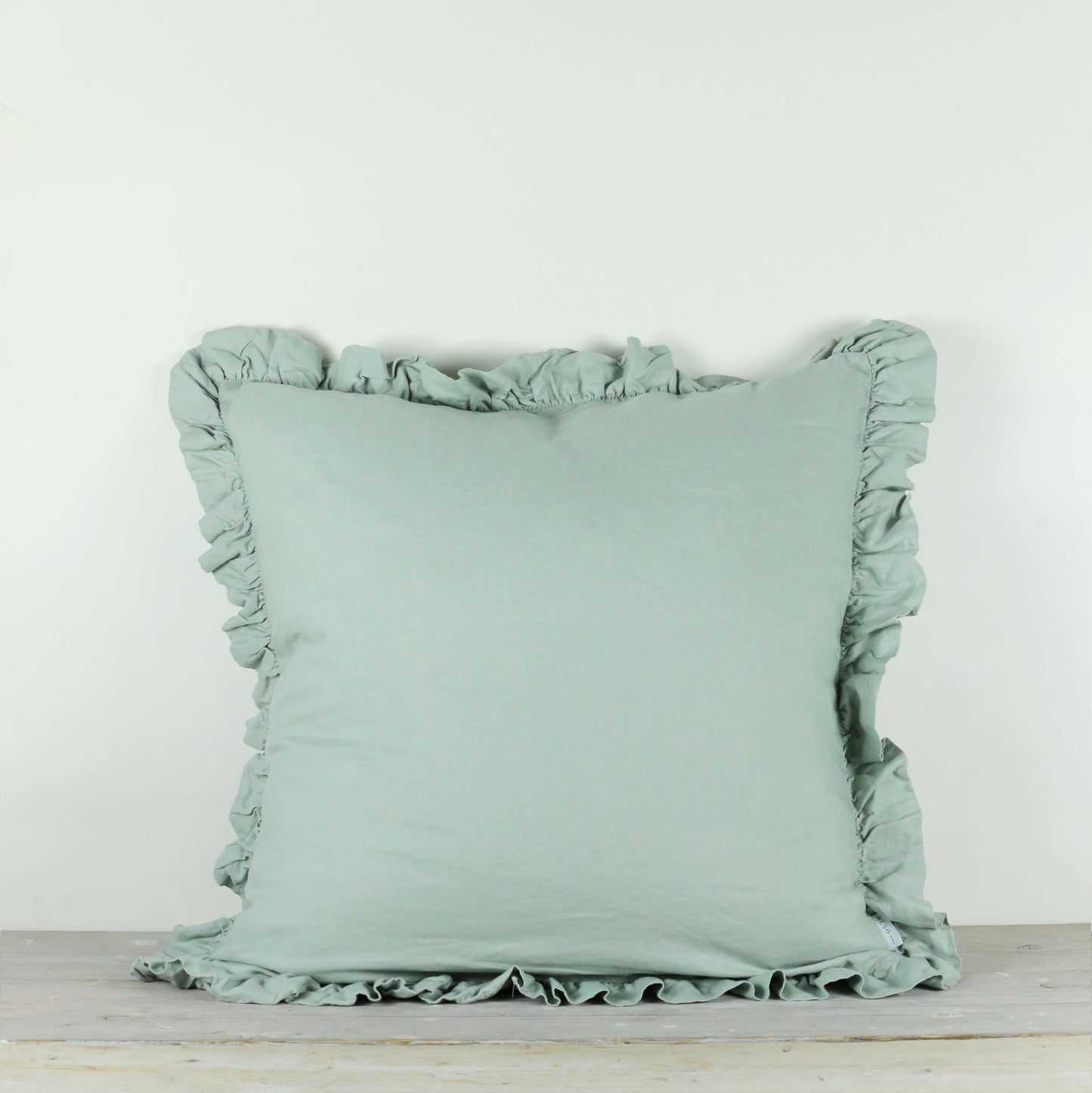Olivia Ruffle Cushion Sage