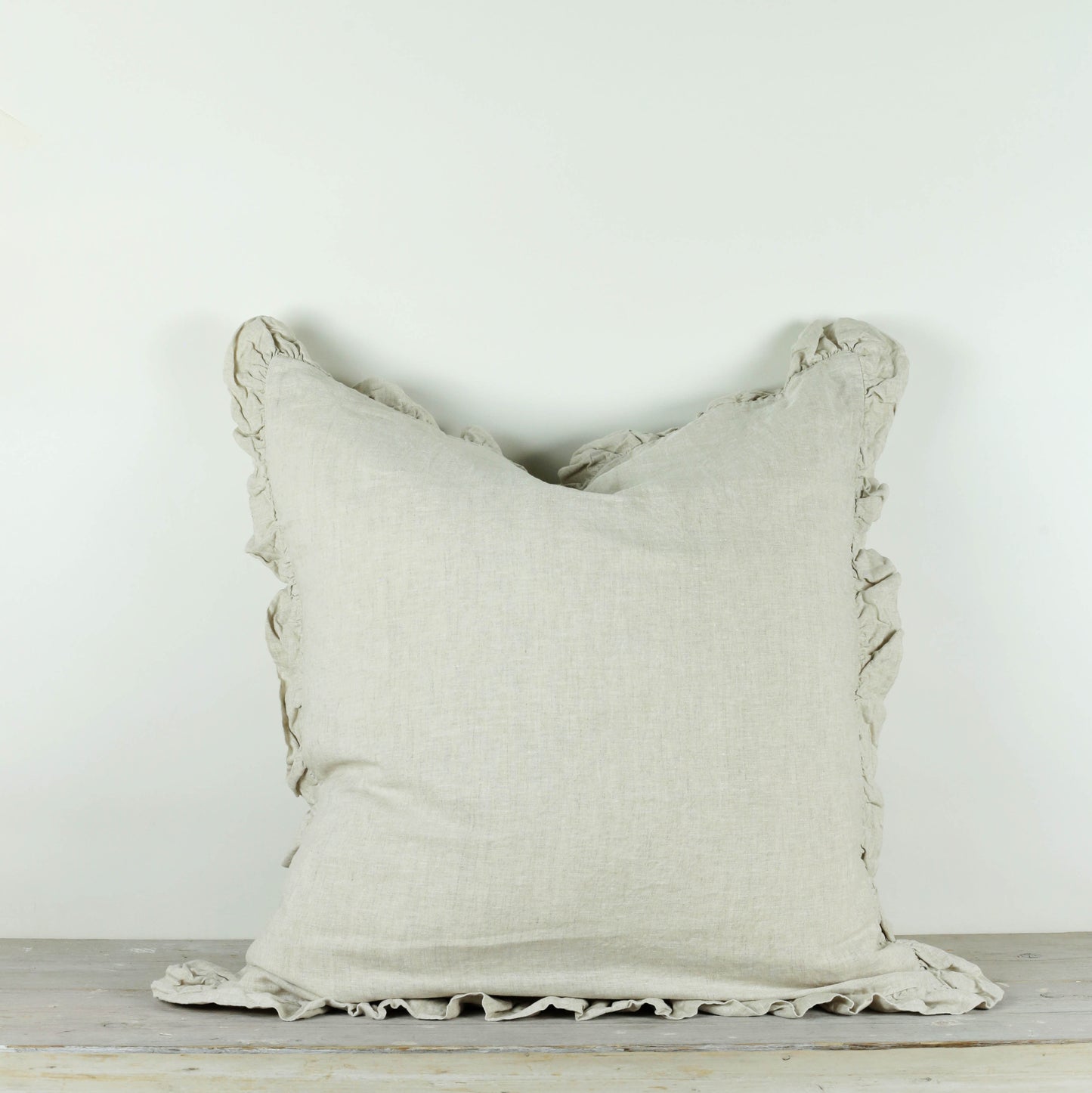 Oli Ruffle Cushion Natural