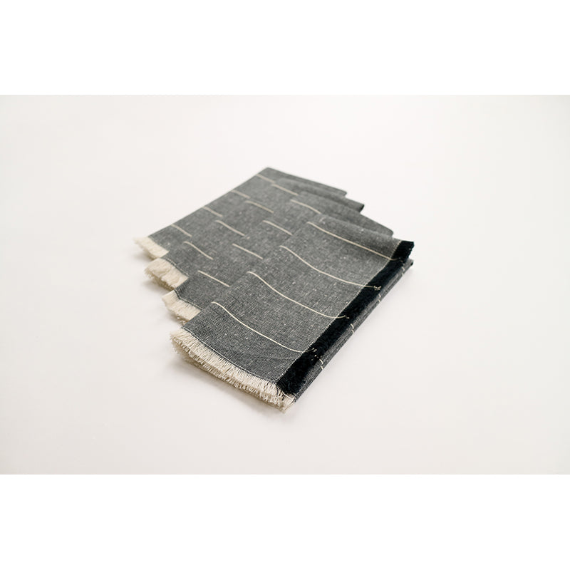 Wild Stripe Napkin Set of 4 navy Blue