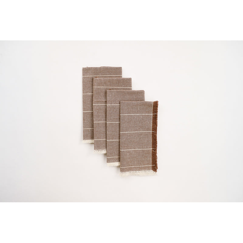Wild Stripe Napkin Set of 4 Stone