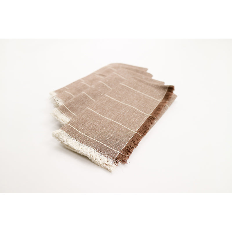 Wild Stripe Napkin Set of 4 Stone