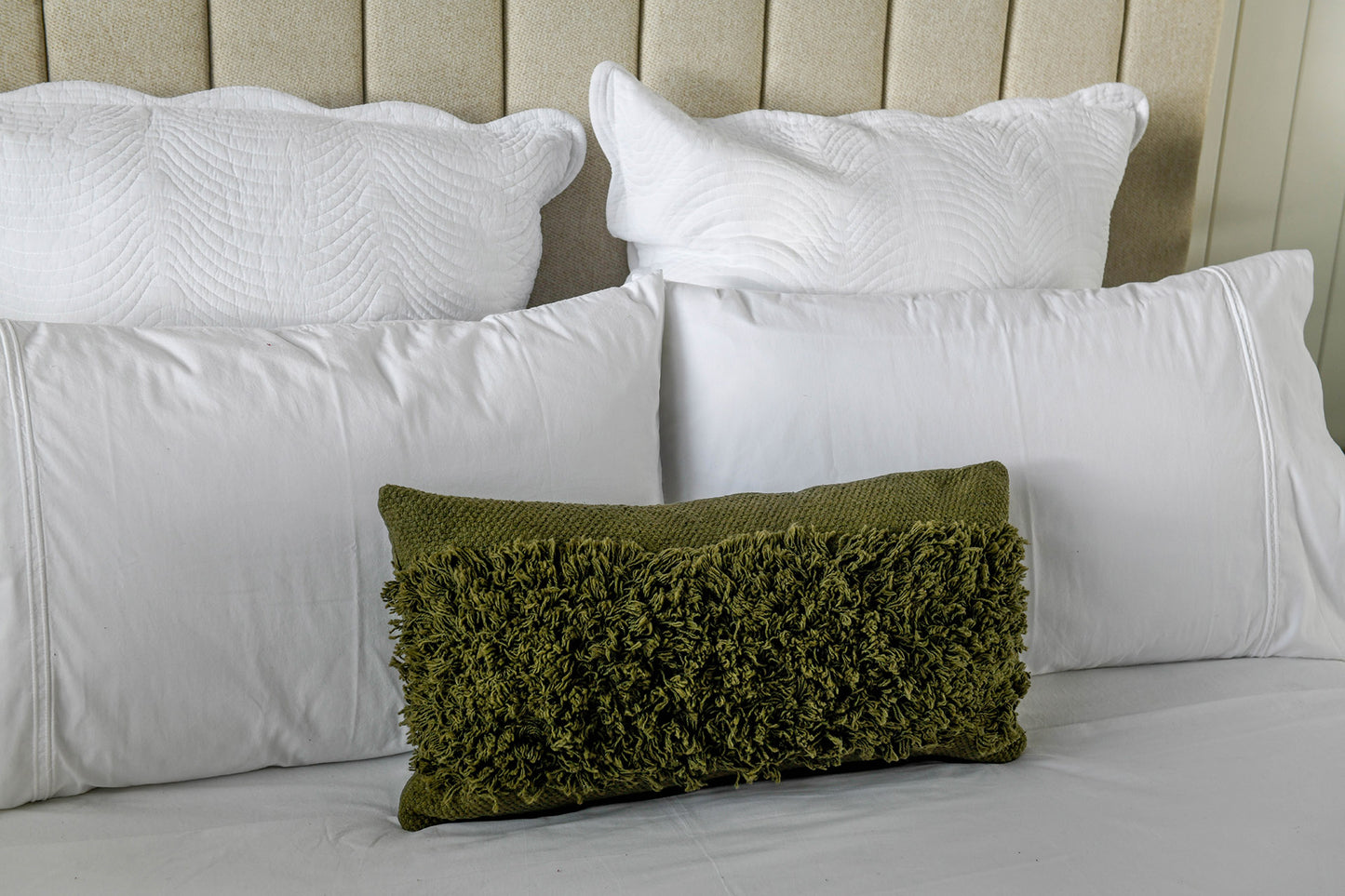 Shag Cushion Burnt Olive