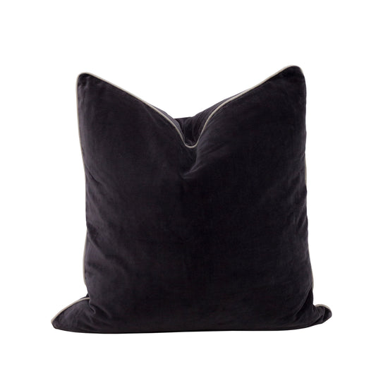 Unari Slate Grey Velvet Cushion