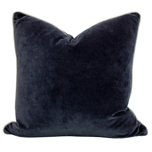 Unari Indigo Velvet Cushion