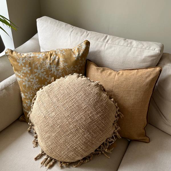Wattle Trim Cushion Honey