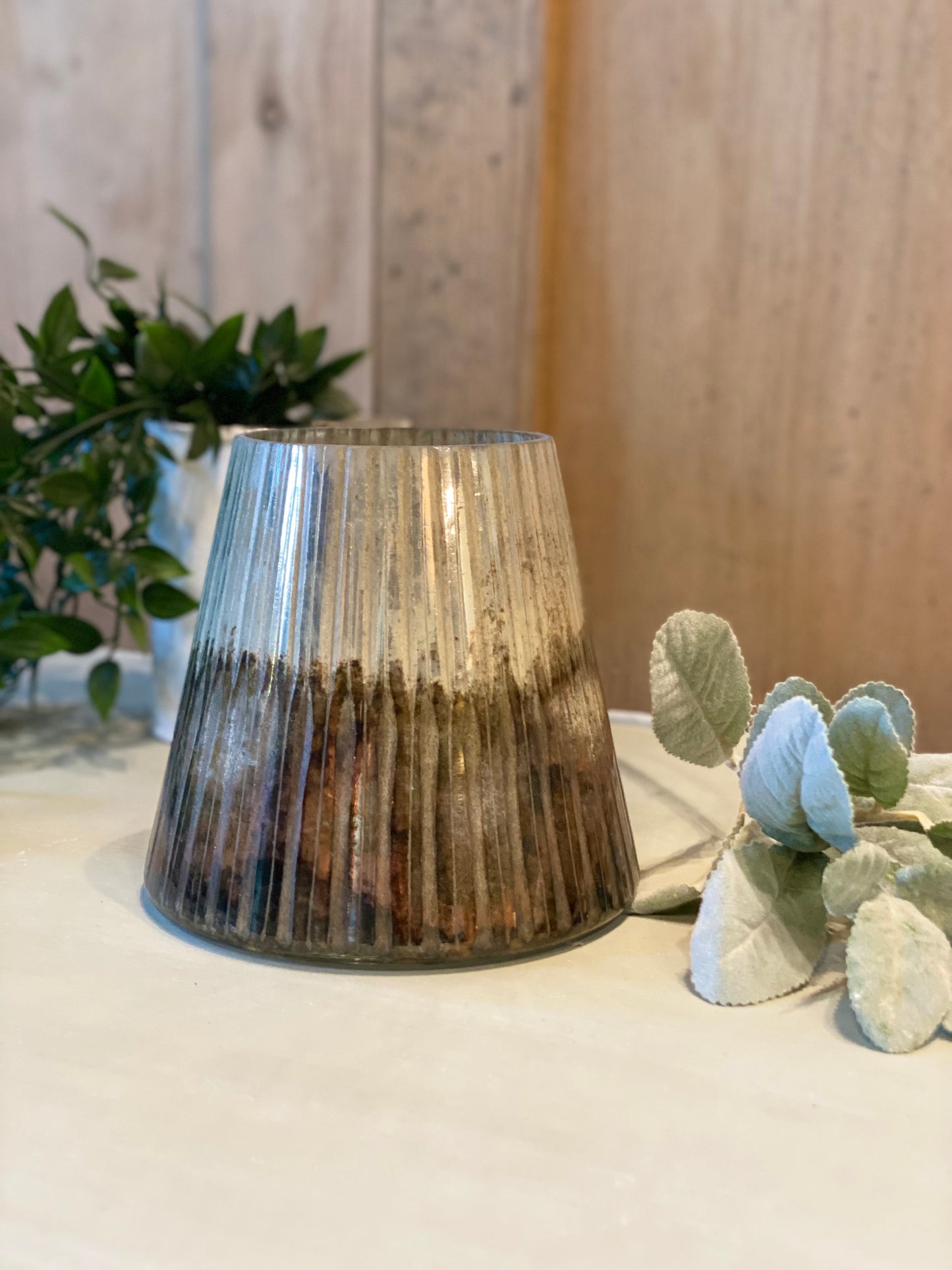 Ombré large conical candle holder