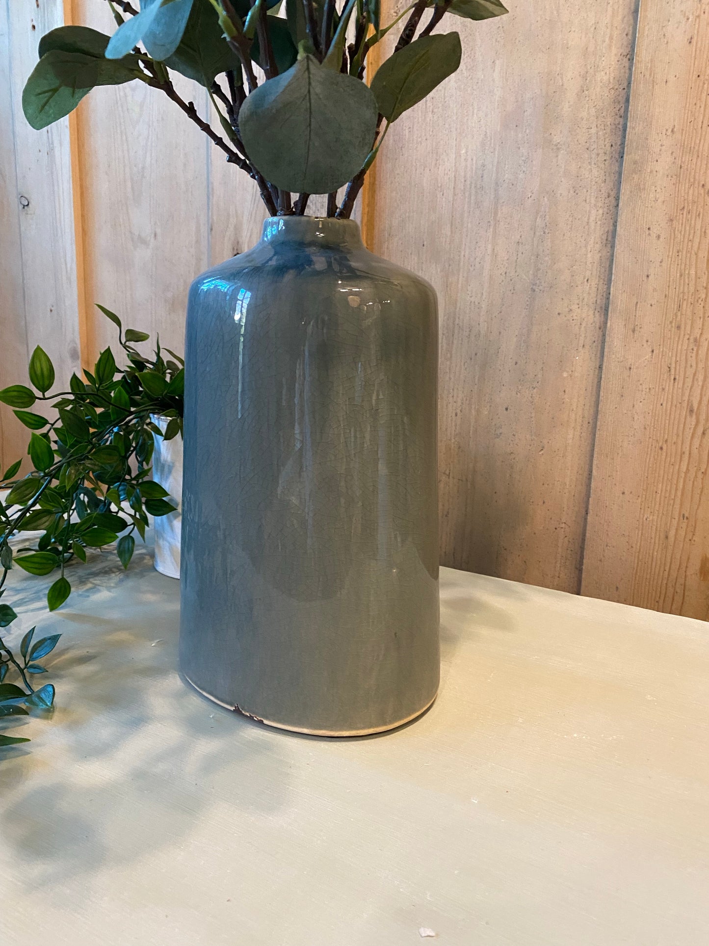 Garda grey glazed liv vase