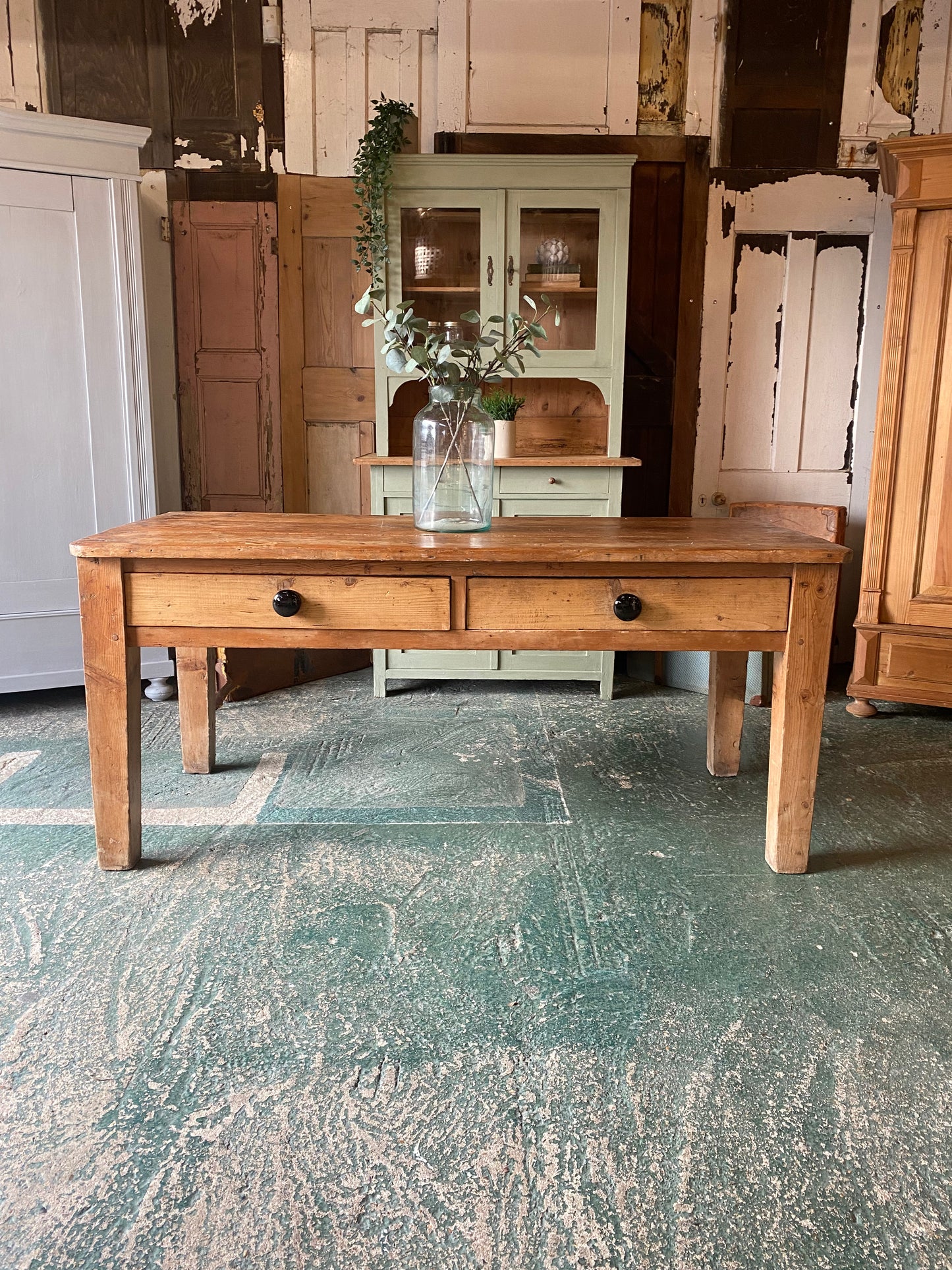 Rustic vintage bench / console table
