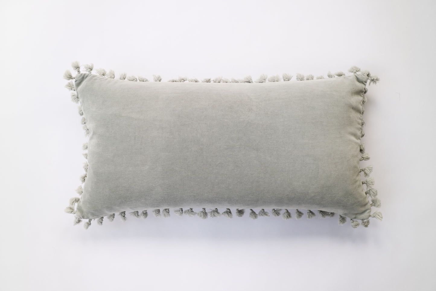 Velvet Knot Breakfast Cushion Light Grey