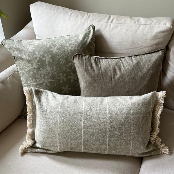 Wattle Trim Cushion Sage
