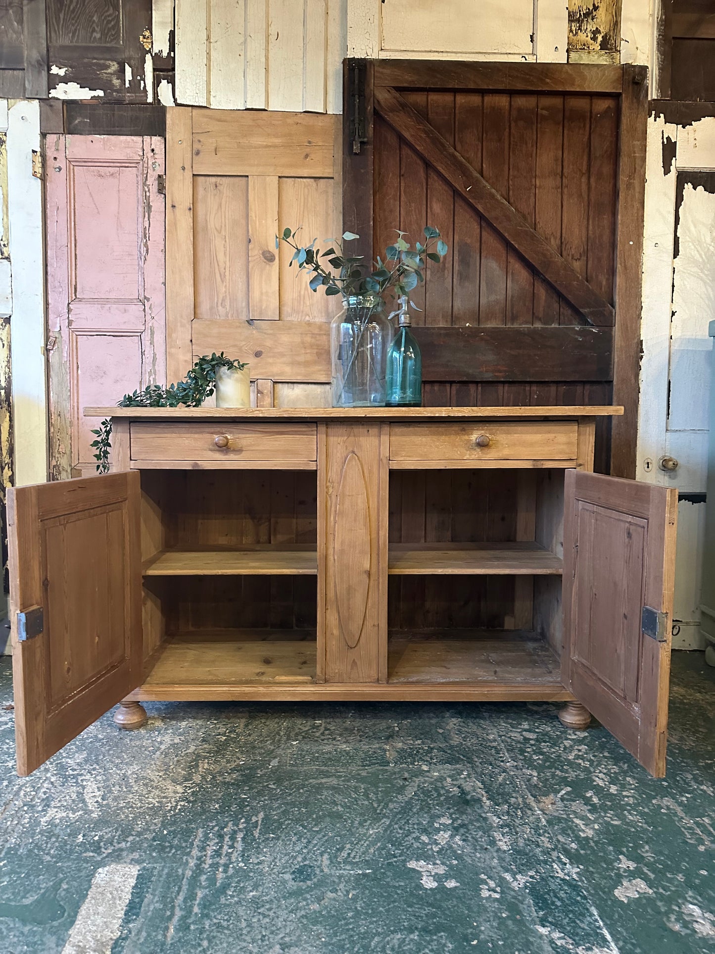 Rustic vintage sideboard