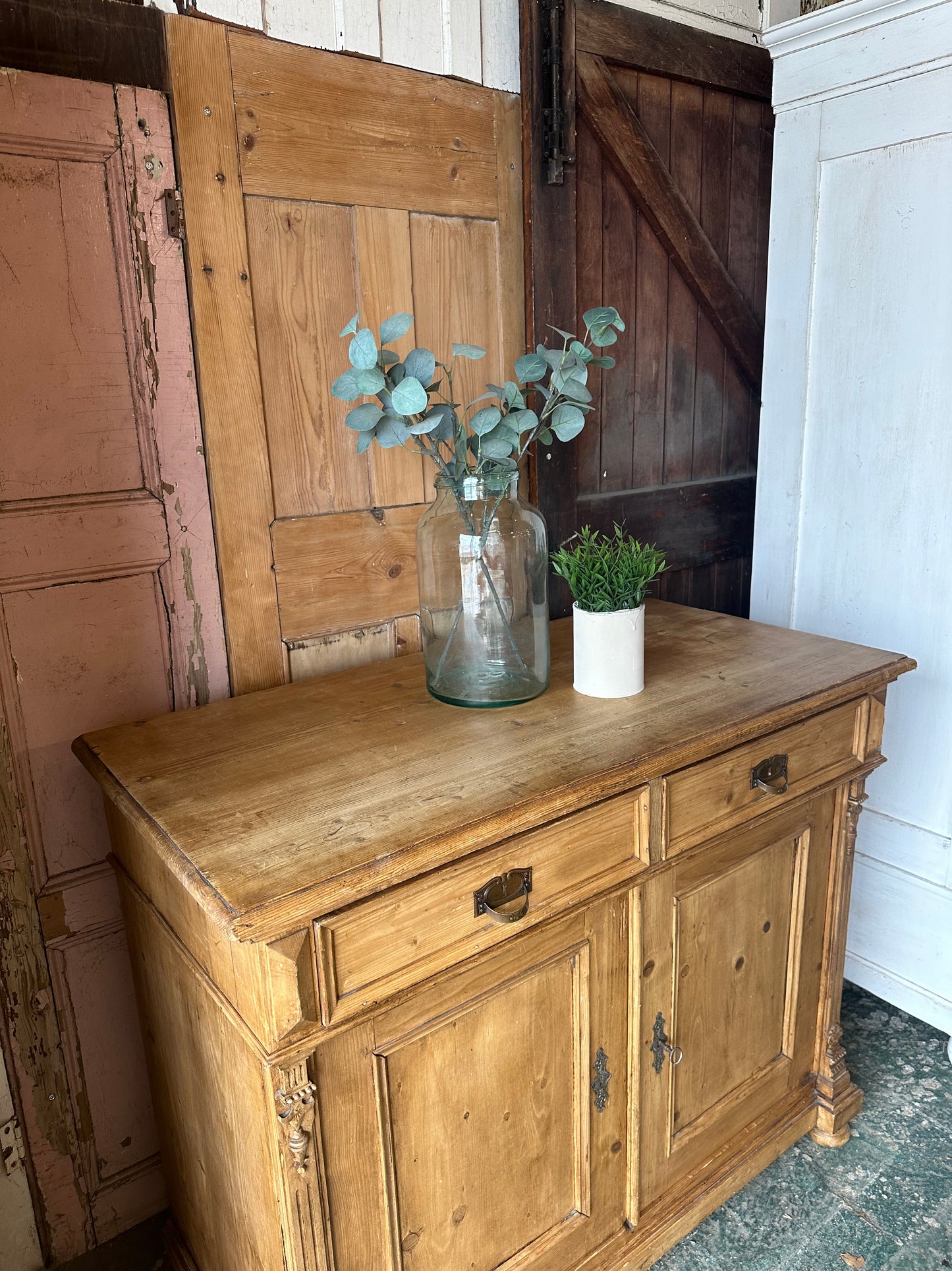 Rustic vintage sideboard