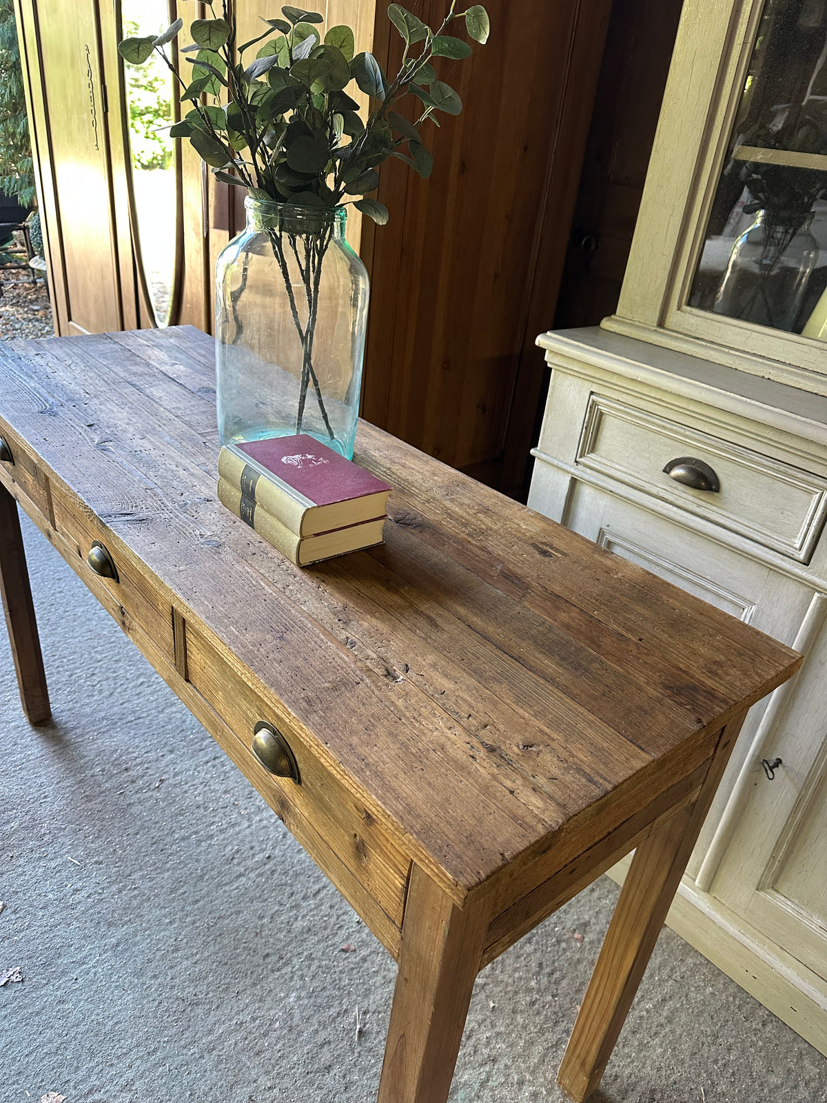 Rustic console table