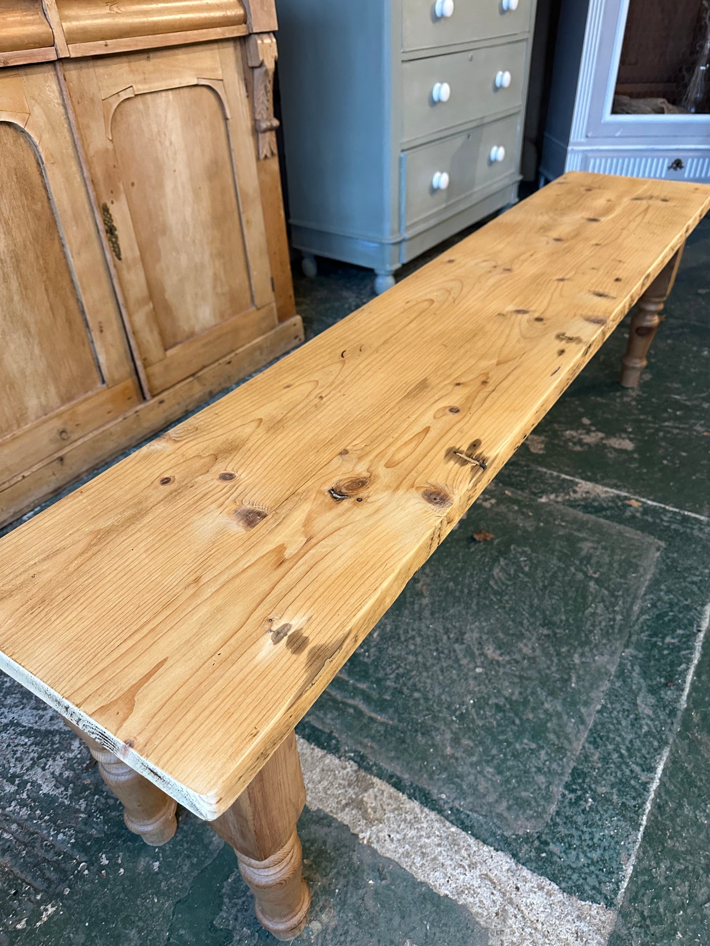 Rustic farmhouse bench