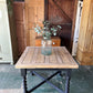 Oak Barley Twist Draw Leaf Table