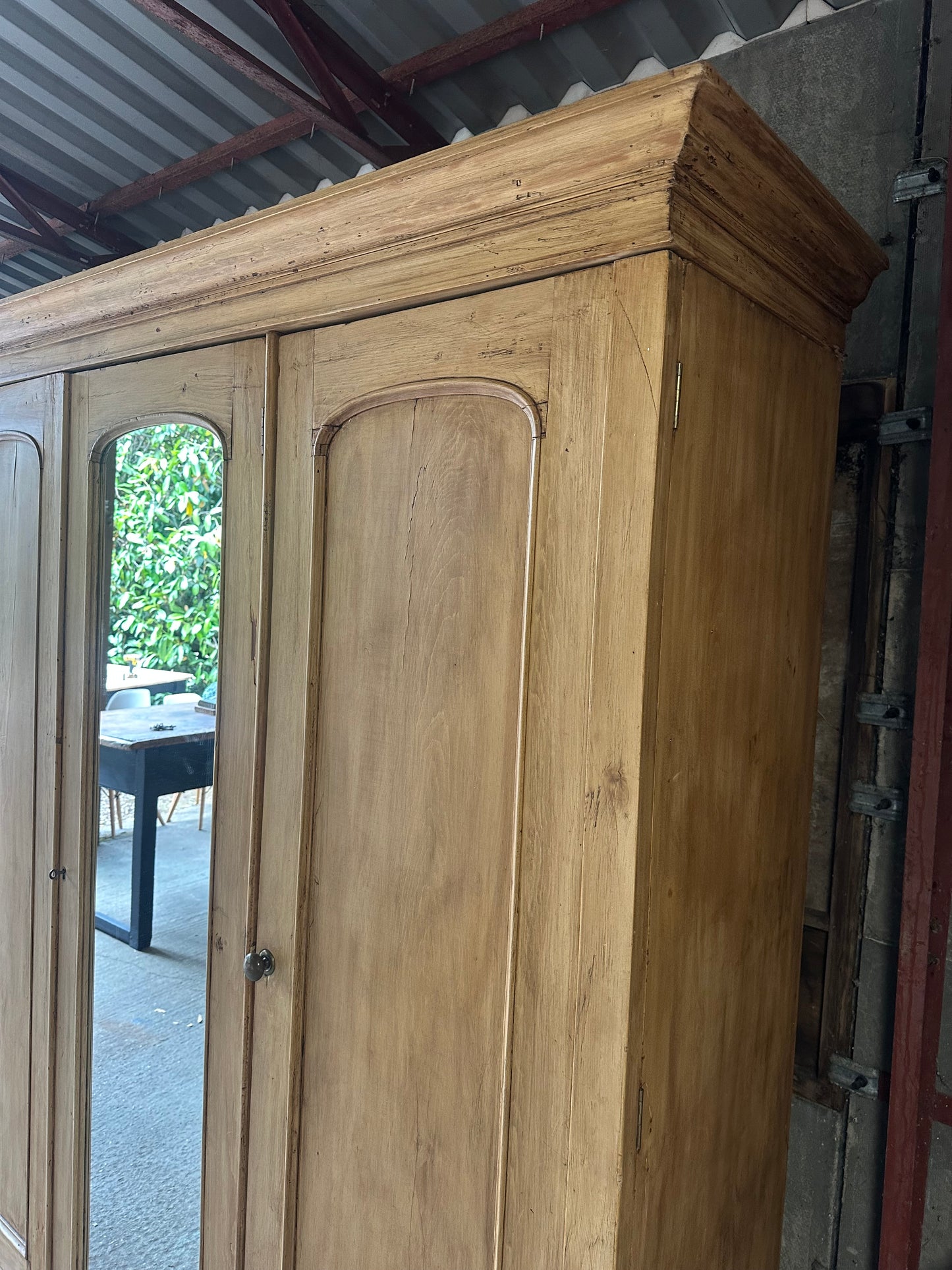 Vintage triple knock down wardrobe