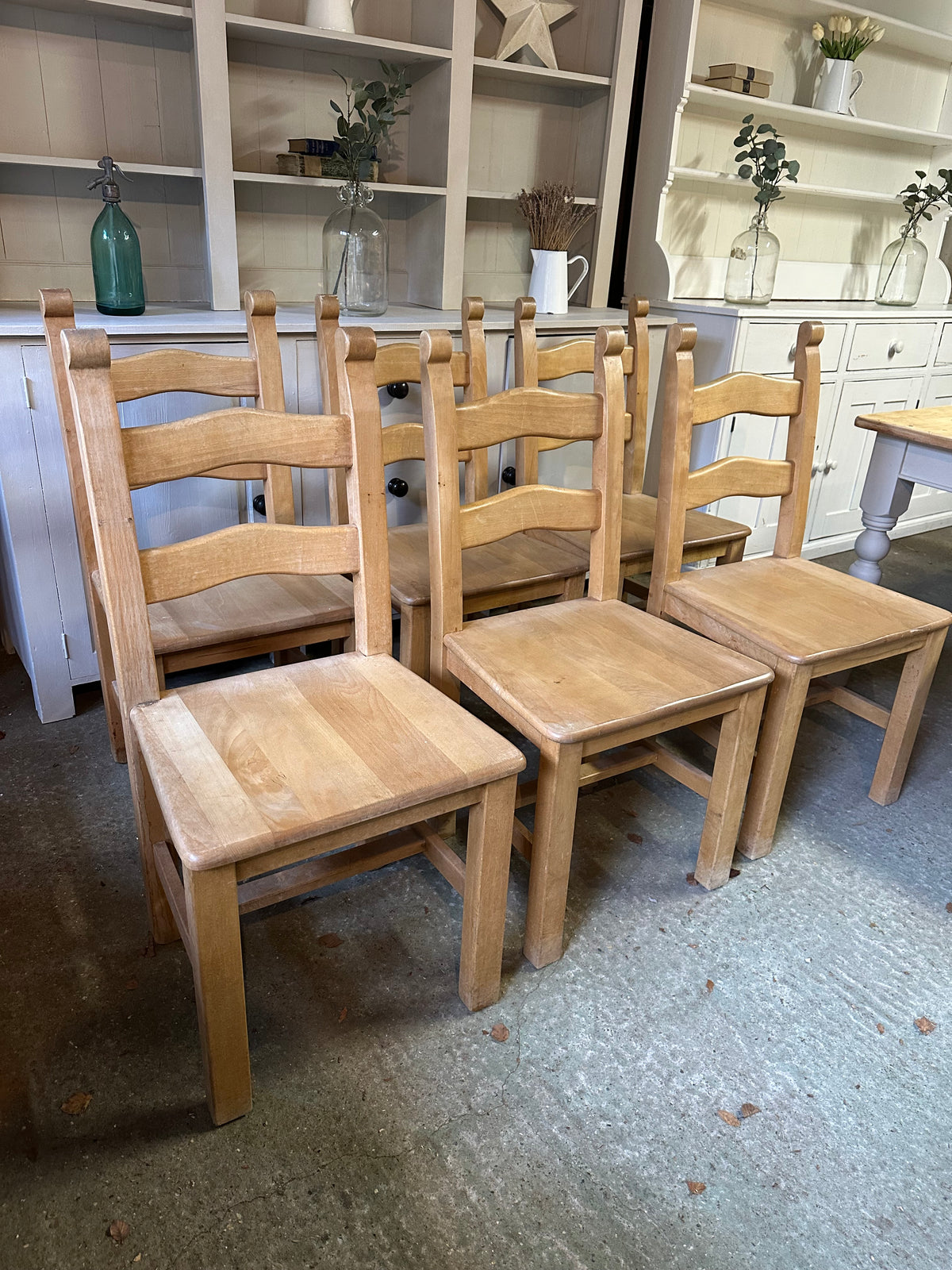 Wooden chairs (set of 6)