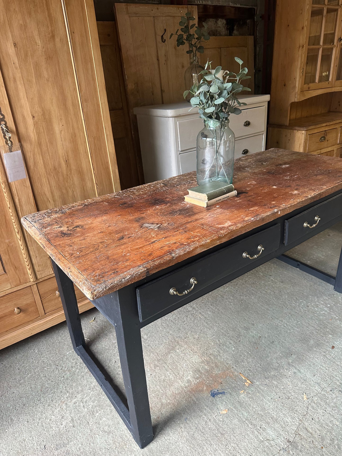 Vintage workbench / console table / kitchen island