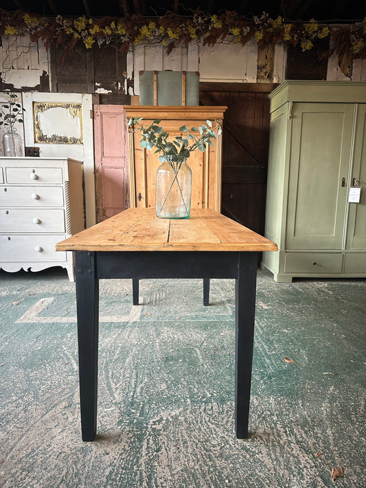 Rustic farmhouse table large 6 seater