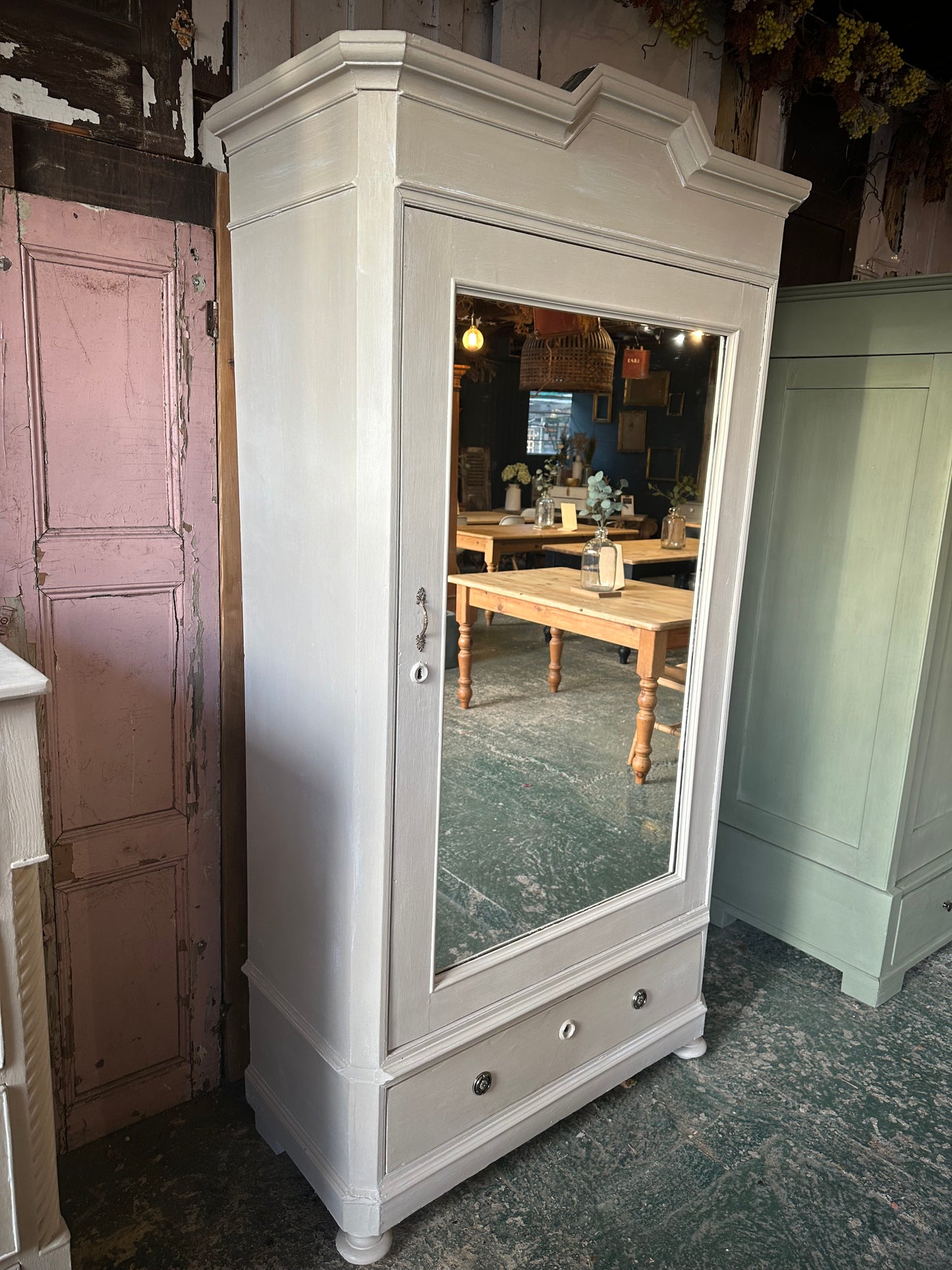 Rustic vintage wardrobe