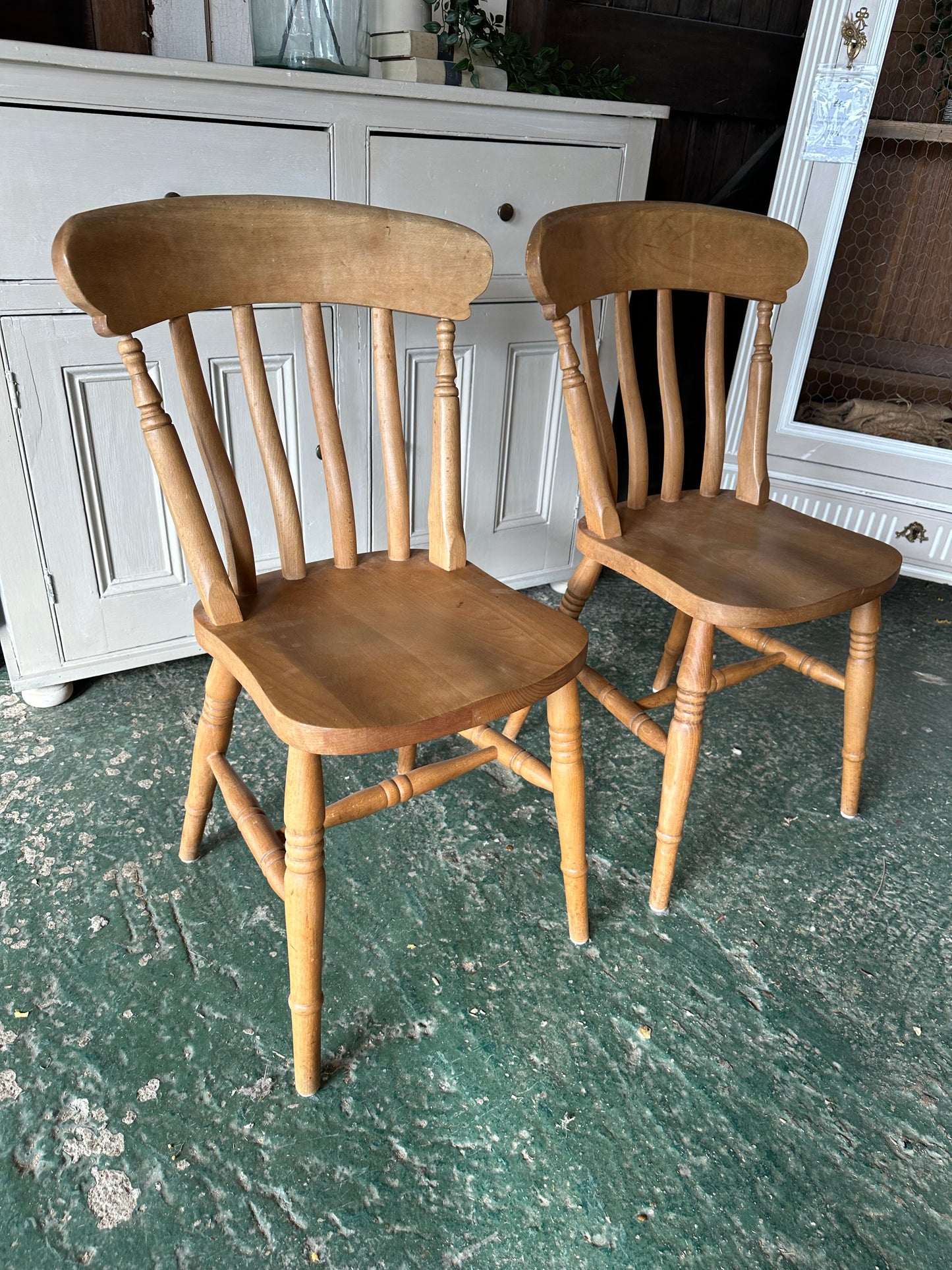 Farmhouse chairs pair