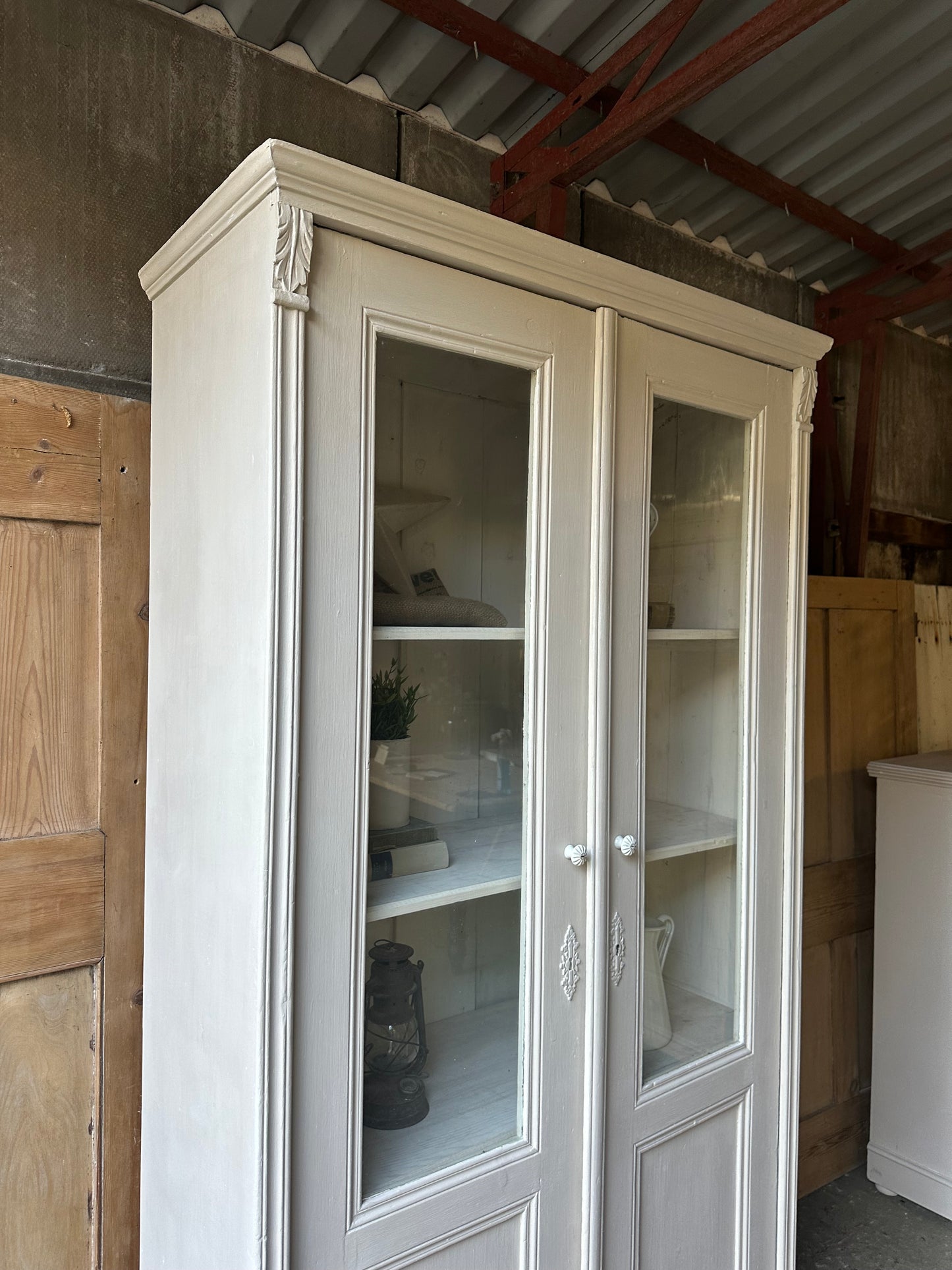 Vintage display cabinet / armoire / linen press / dresser