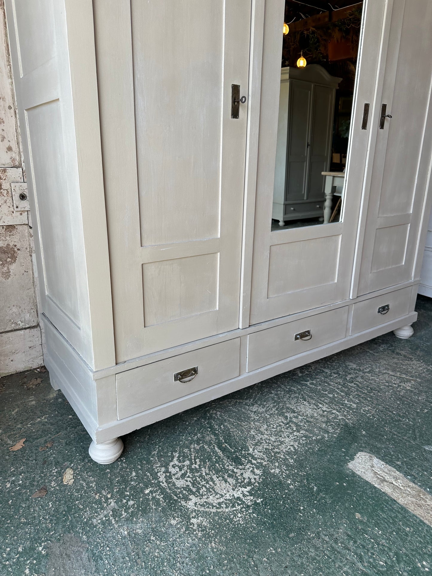 Vintage triple knock down wardrobe
