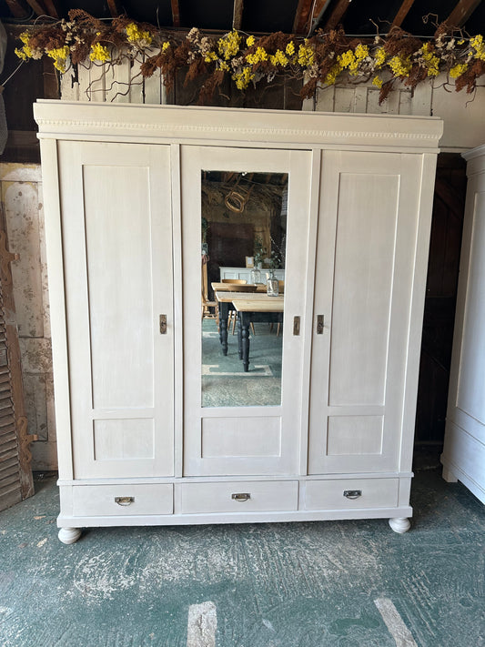 Vintage triple knock down wardrobe