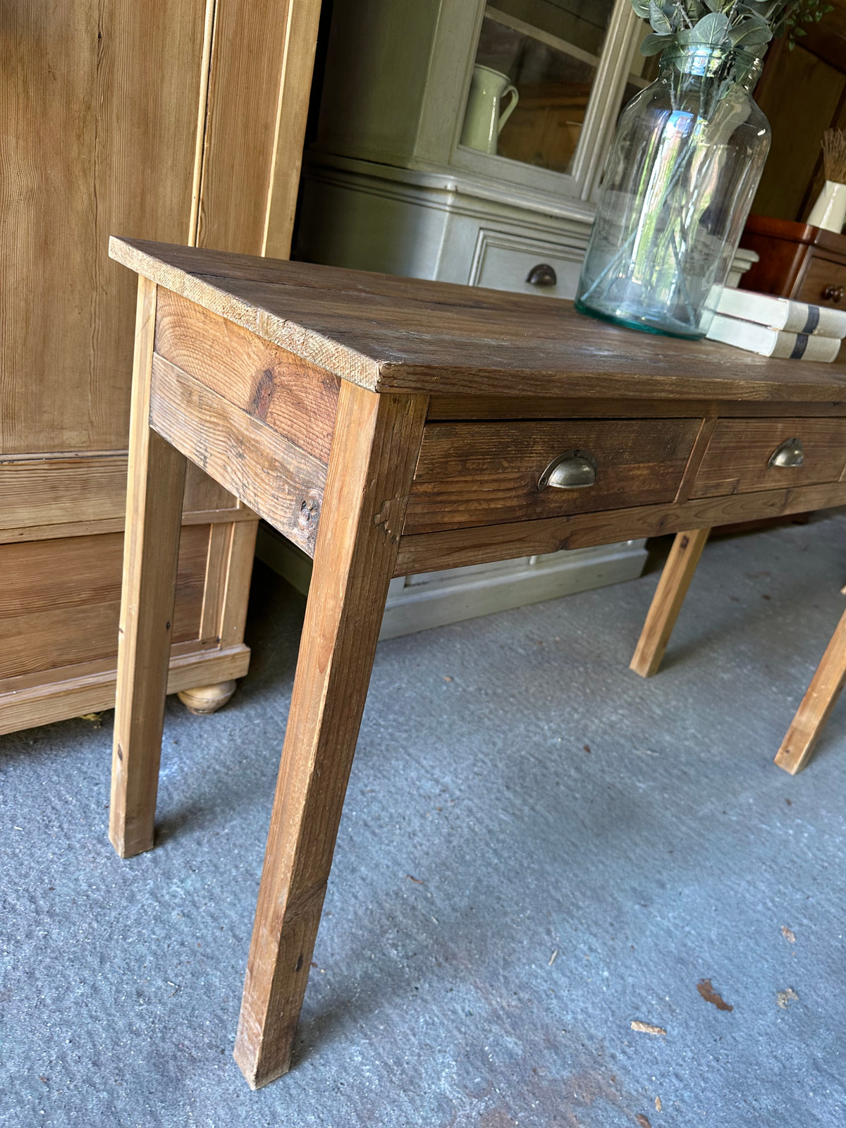 Rustic console table