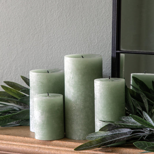 Pillar Candle Rustic Sage (2pk)