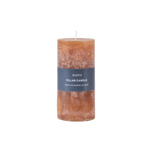 Pillar Candle Rustic Amber (2pk)