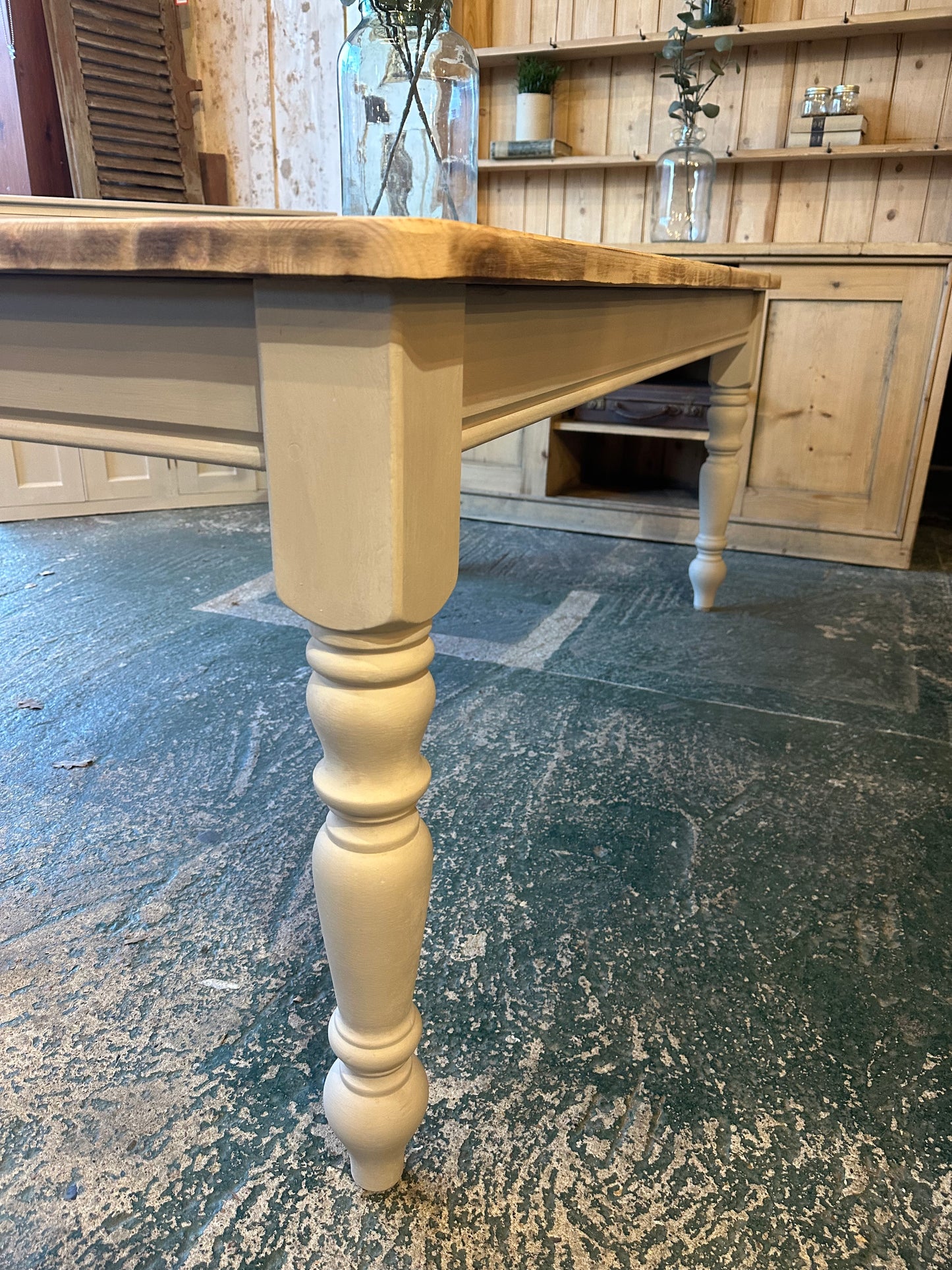 Rustic farmhouse table 8 seater