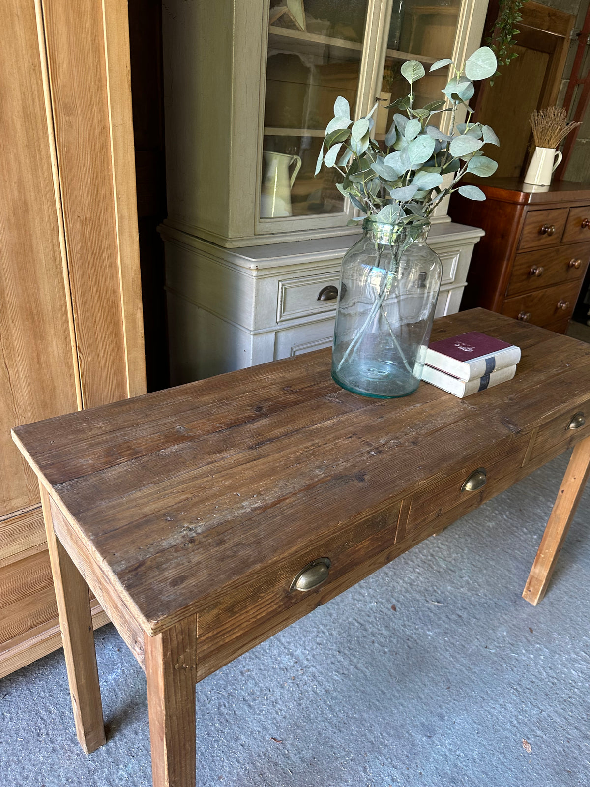 Rustic console table