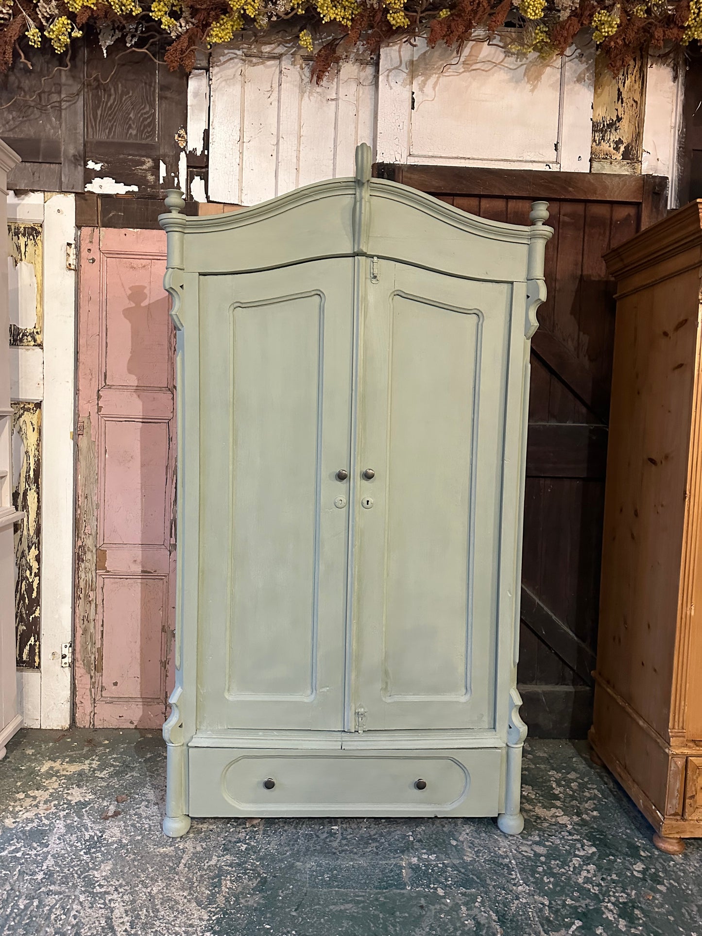 Rustic vintage wardrobe