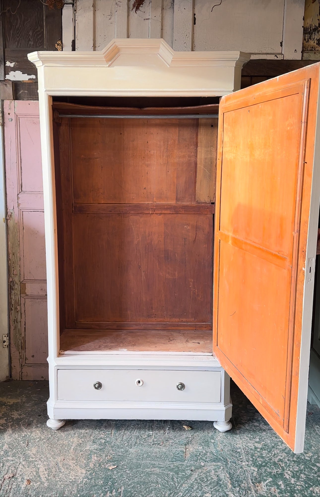 Rustic vintage wardrobe