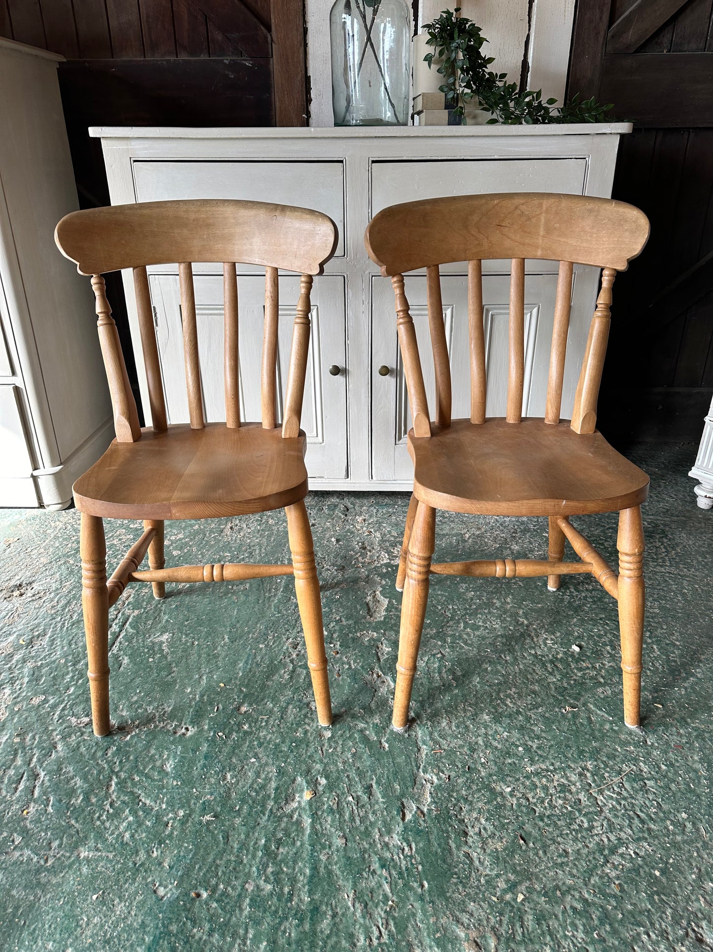 Farmhouse chairs pair