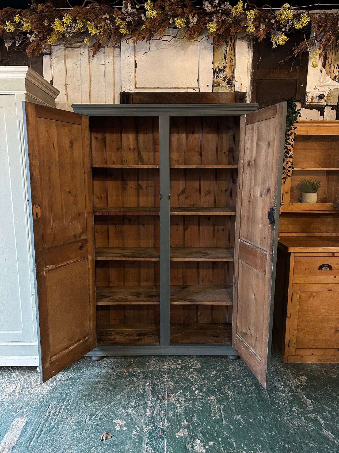 Rustic vintage linen press/ pantry / cupboard