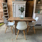 Vintage oak draw leaf table 2-4 seater
