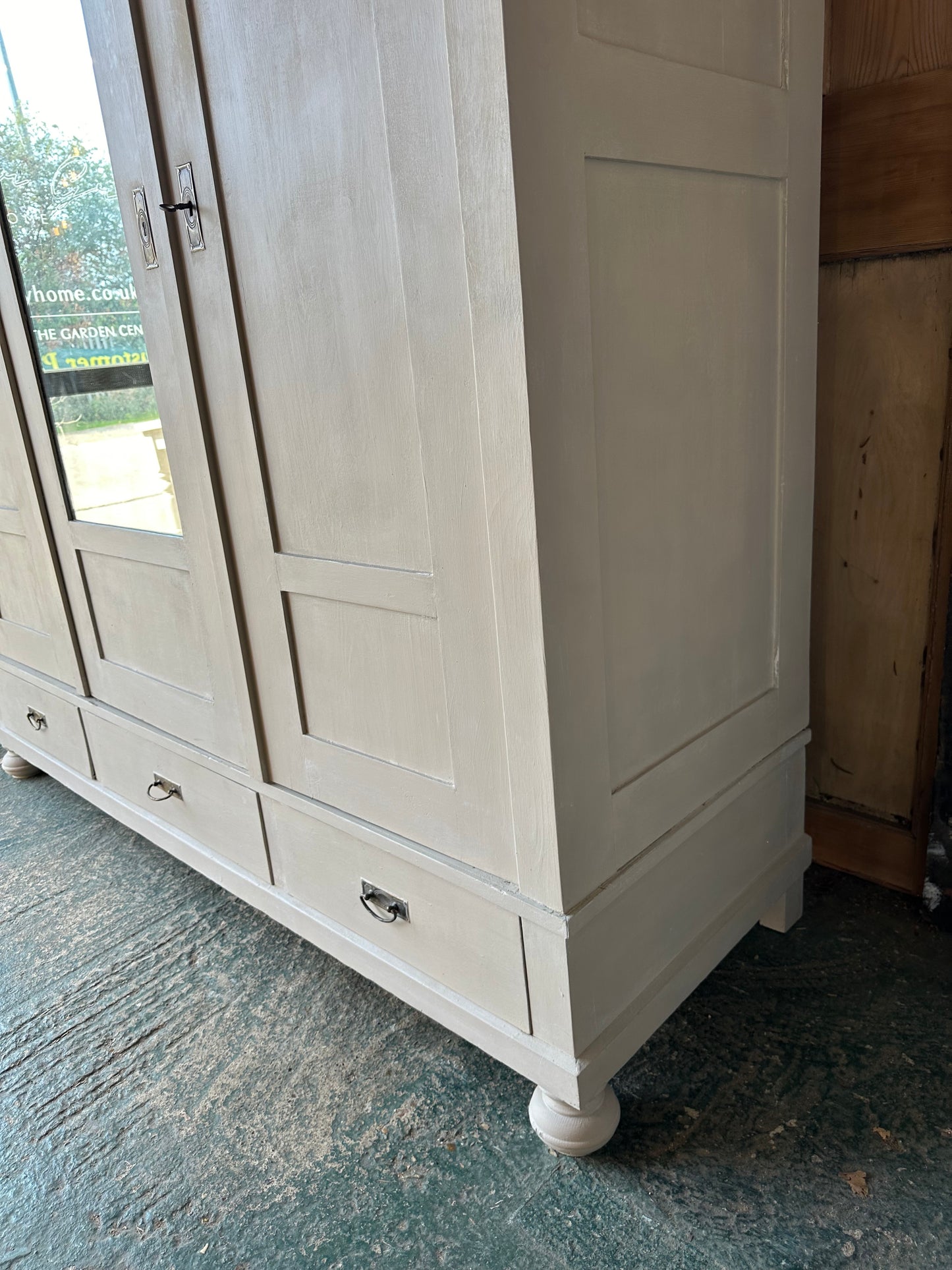 Vintage triple knock down wardrobe