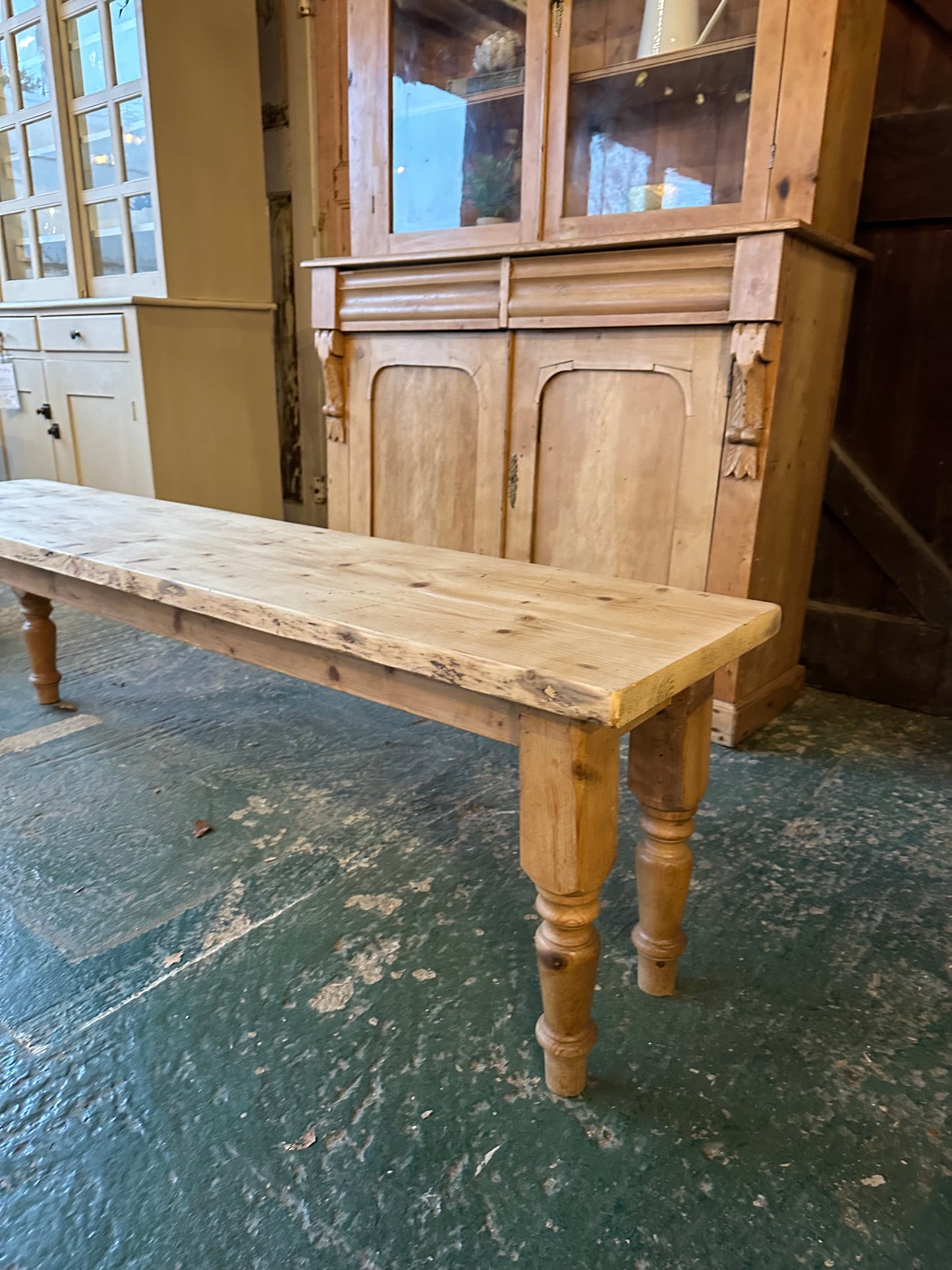 Rustic farmhouse bench