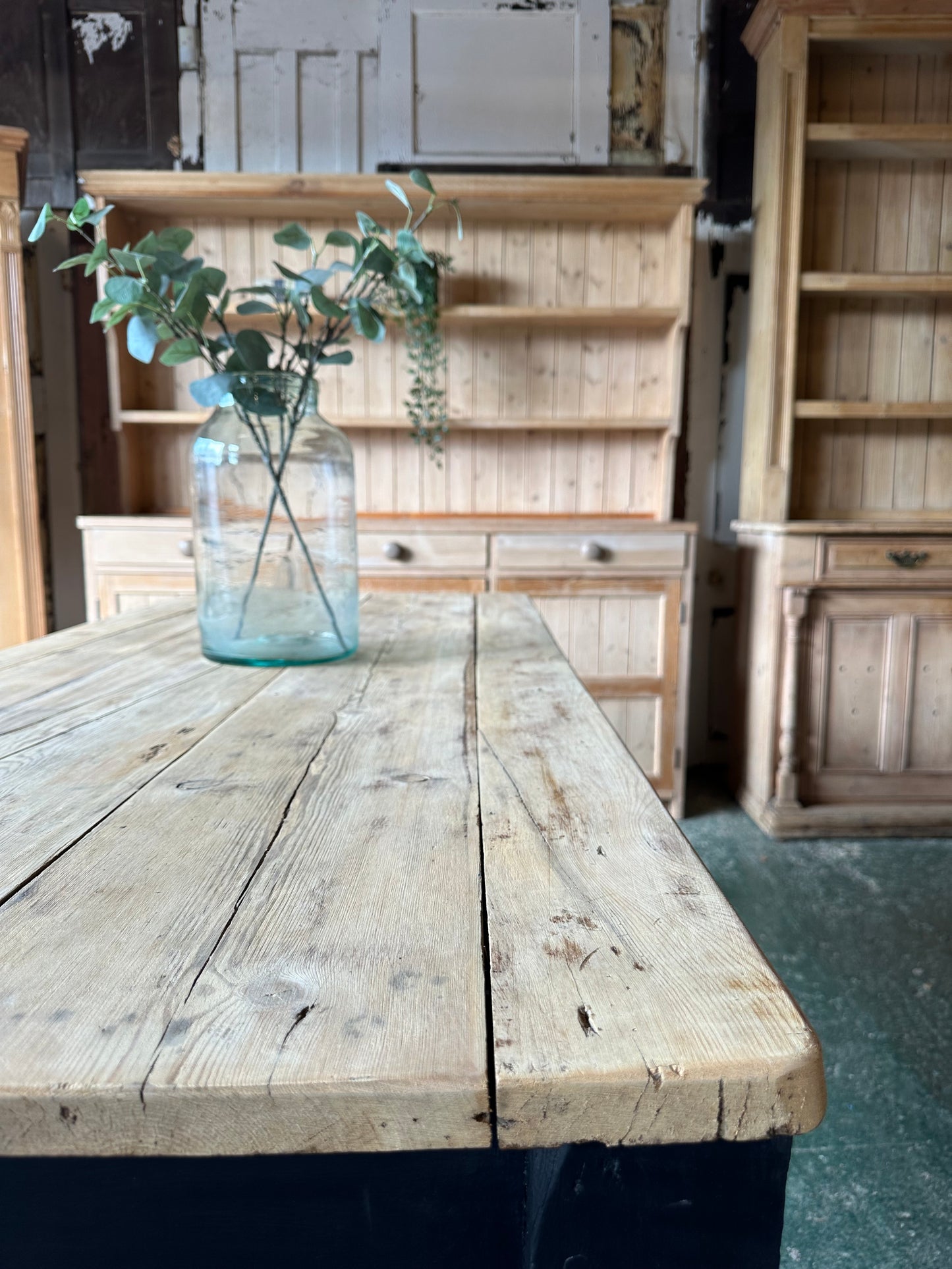 Rustic vintage farmhouse table large 6 seater / desk