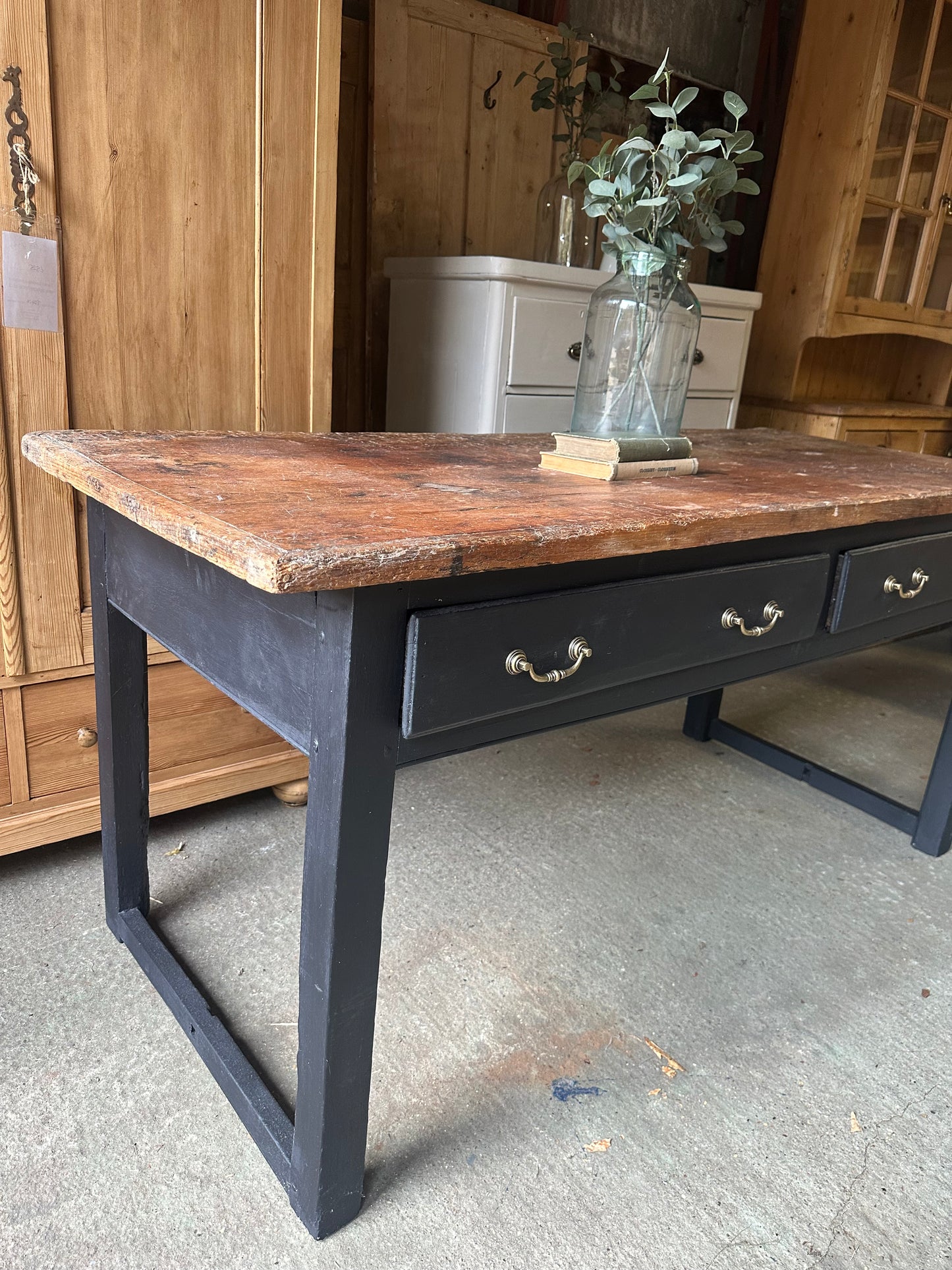 Vintage workbench / console table / kitchen island