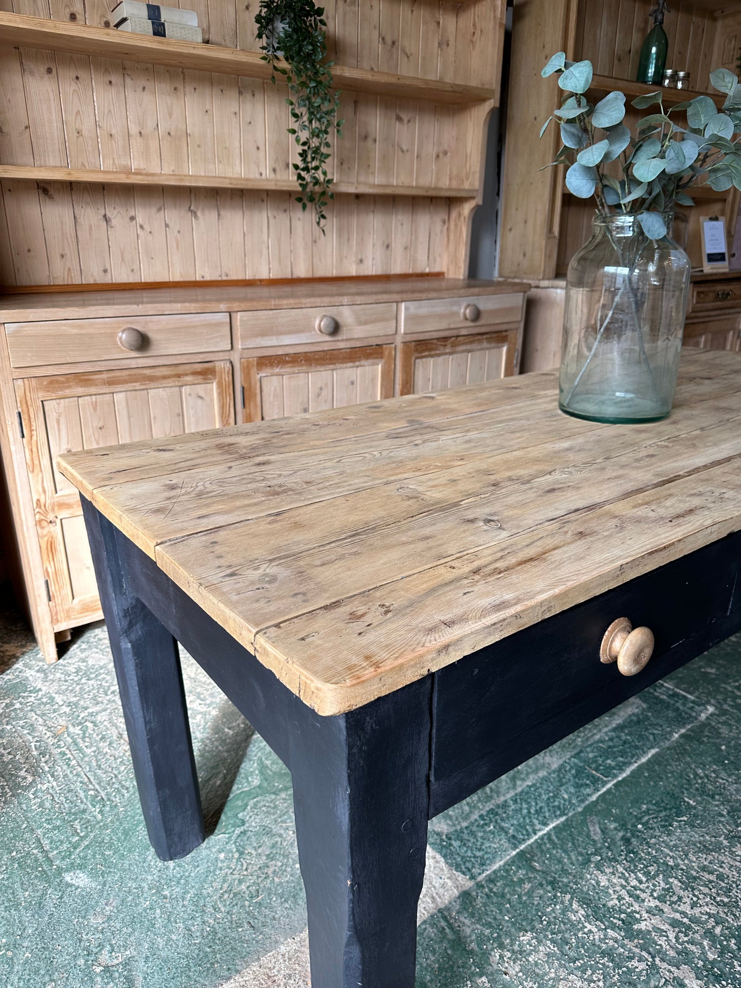 Rustic vintage farmhouse table large 6 seater / desk