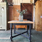 Oak Barley Twist Draw Leaf Table