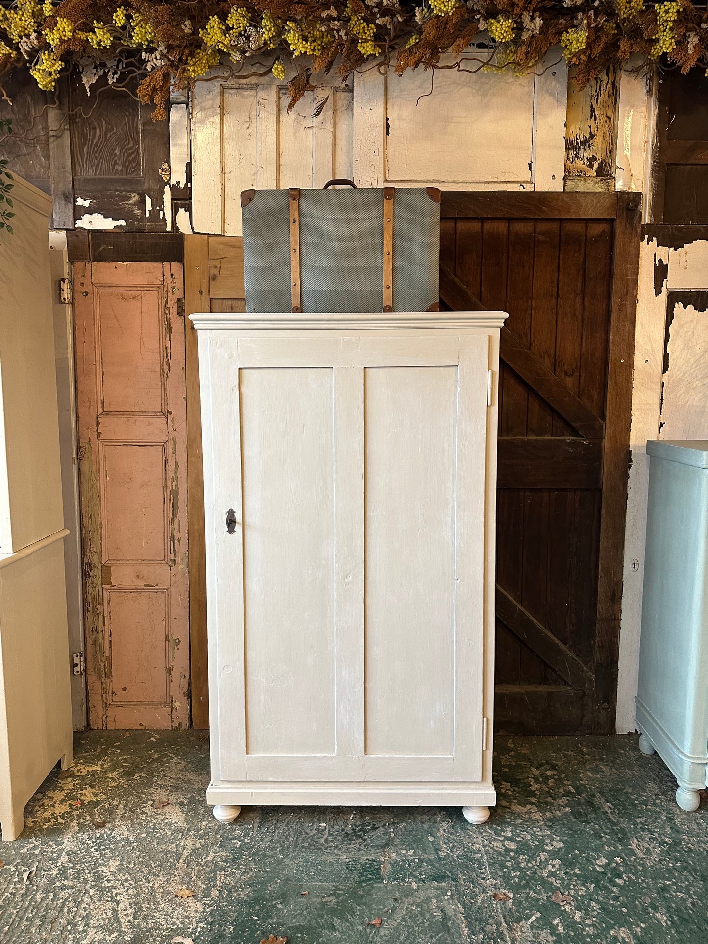 Rustic linen press / wardrobe/ cupboard