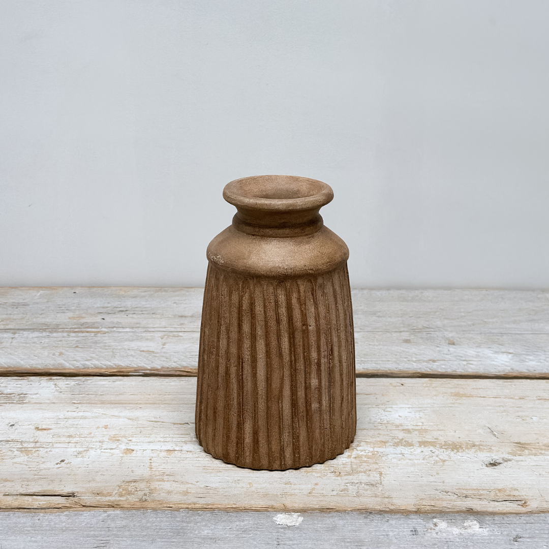 Rena Terracotta Vase - Antique
