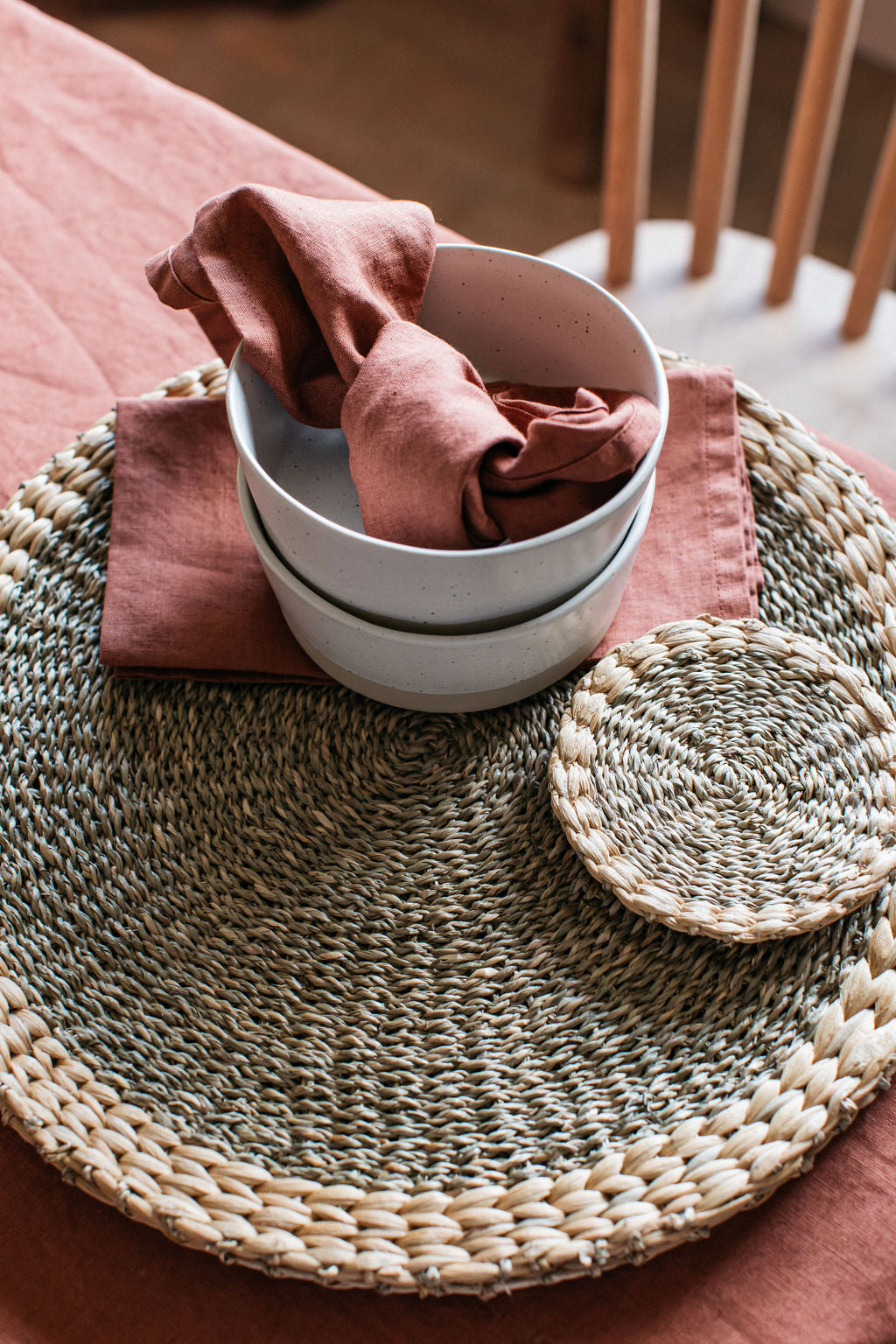 Venlig Water Hyacinth Set of 2 Coasters