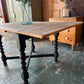 Oak Barley Twist Draw Leaf Table