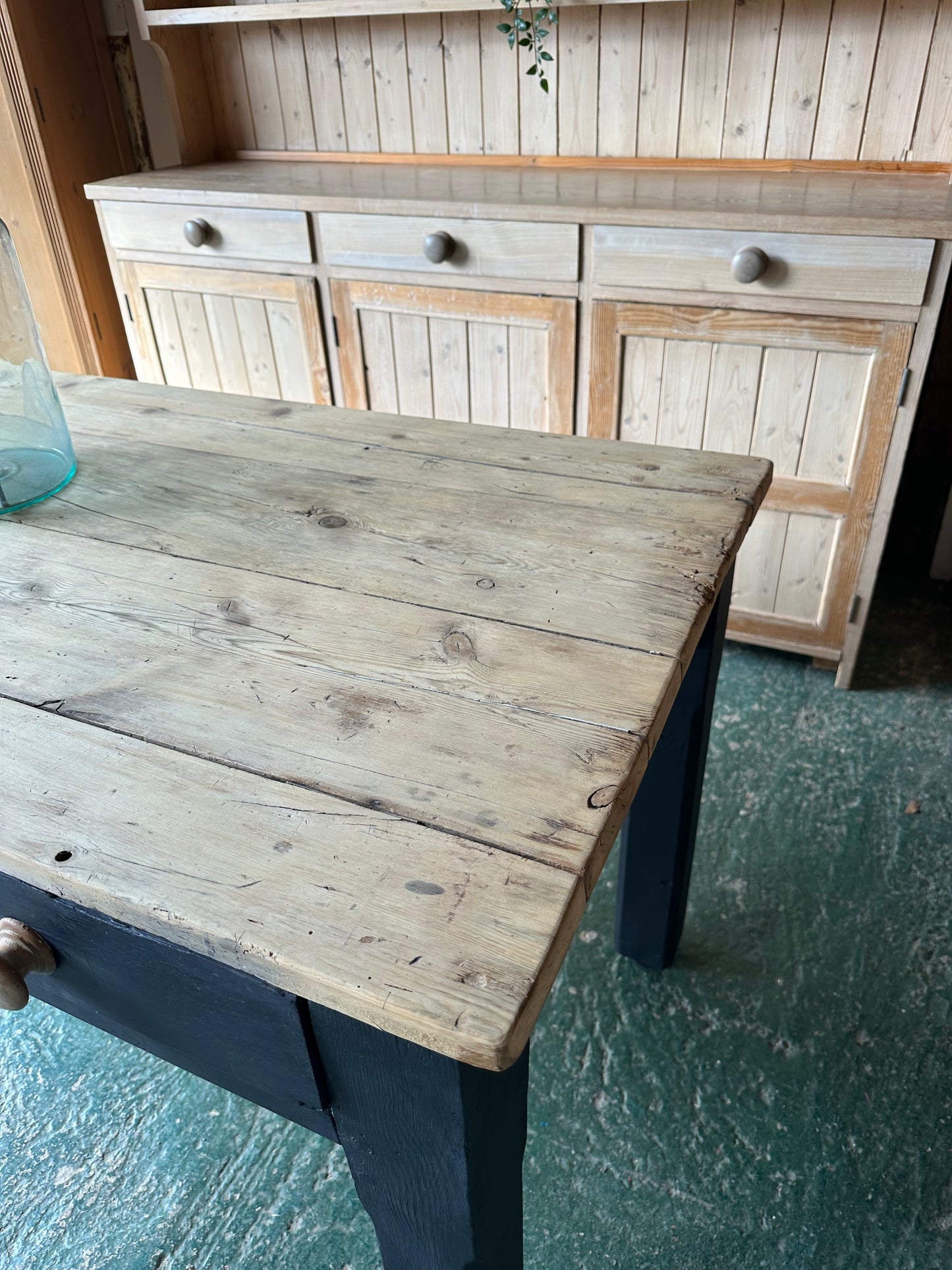 Rustic vintage farmhouse table large 6 seater / desk